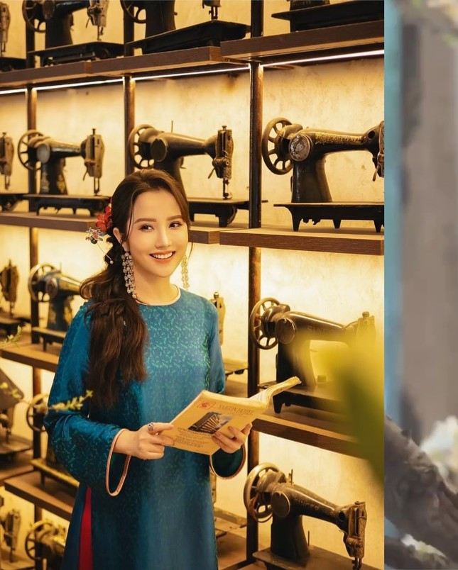 Khánh Vy, Hòa Minzy và dàn hot girl giới trẻ duyên dáng trong tà áo dài Tết ảnh 9