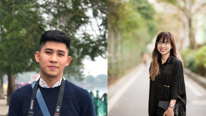 Từ Tất Huân và Nguyễn Thị Mai Anh đồng sáng lập trang web. (Ảnh: Thông tin chính phủ)