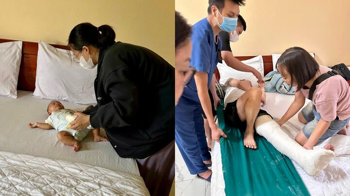 Nhiều gia đình khó khăn được hỗ trợ khi đến nhà nghỉ Thảo Nguyên. (Ảnh: Hoàng Hà)