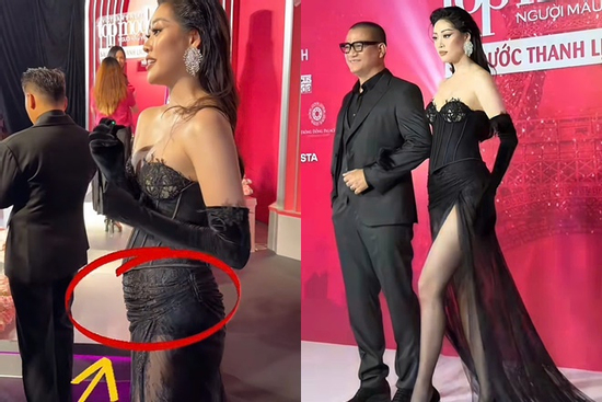 Cận vòng 2 nhô cao thấy rõ của Khánh Vân giữa nghi vấn có bầu với chồng hơn 17 tuổi