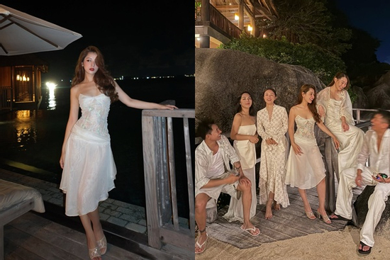 Chi Pu diện đầm xuyên thấu cực slay bên hội bạn thân ở resort xa xỉ nhất nhì Việt Nam