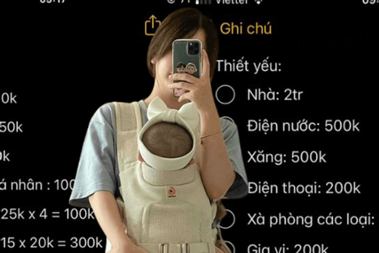 Nhói lòng với bức ảnh chi tiêu của mẹ đơn thân Hà Nội