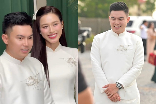 Chồng thiếu gia Đỗ Thị Hà đeo 'cả căn nhà' trên tay trong ngày đi hỏi vợ