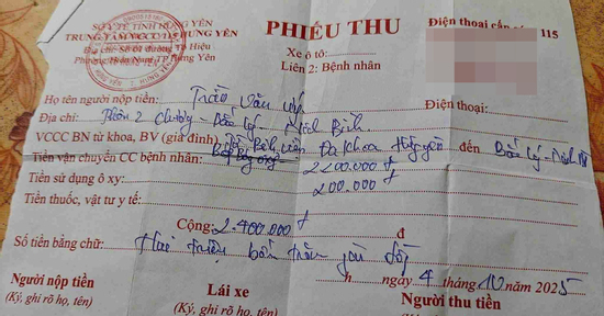 Xe cấp cứu chở bệnh nhân thu 2,4 triệu cho 12km, giám đốc 115 Hưng Yên nói gì?