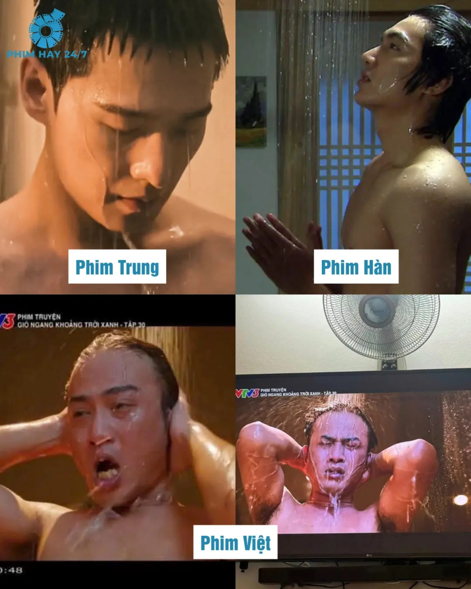 Cảnh tắm của tổng tài Doãn Quốc Đam khiến khán giả muốn tắt tivi