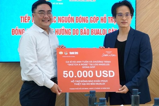 Hà Anh Tuấn, Phương Oanh ủng hộ bà con chịu ảnh hưởng bão số 10 số tiền gây choáng