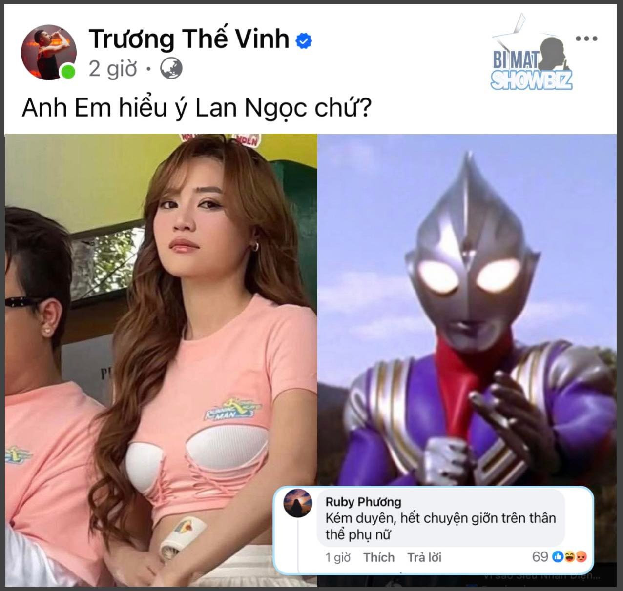 Trương Thế Vinh gây tranh cãi khi đem ảnh Ninh Dương Lan Ngọc ra đùa giỡn