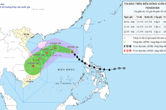 Bão Fengshen đang mạnh lên, cảnh báo thiên tai cấp cao nhất