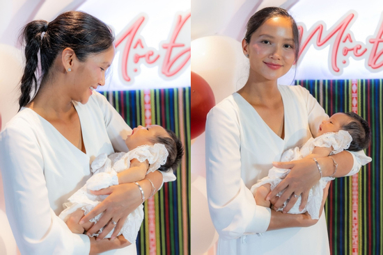 H'Hen Niê tiết lộ tên thật của ái nữ trong tiệc đầy tháng, con gái theo họ mẹ