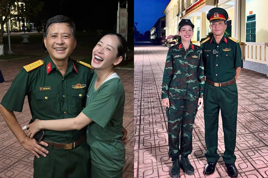 Loạt ảnh lần đầu công bố của Chi Pu bên bố đẻ mang hàm Đại tá gây sốt