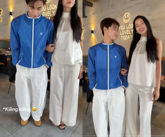 Á hậu 1 Miss Universe Vietnam công khai khóa môi bạn trai TikToker thấp hơn 10cm