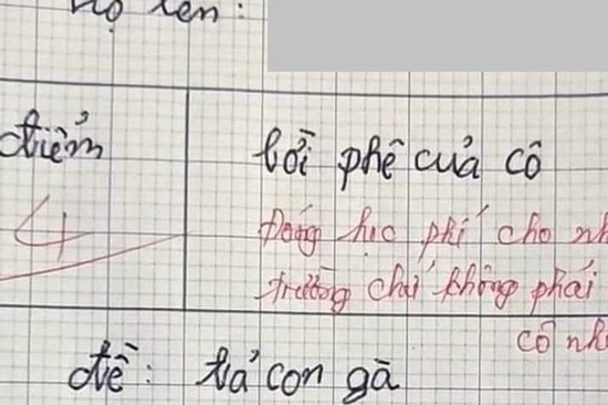 Bài văn tả gà của học sinh lớp 3 bị cô giáo cho 4 điểm và nhận xét cực gắt, dân mạng đọc thử rồi tranh cãi ầm ĩ