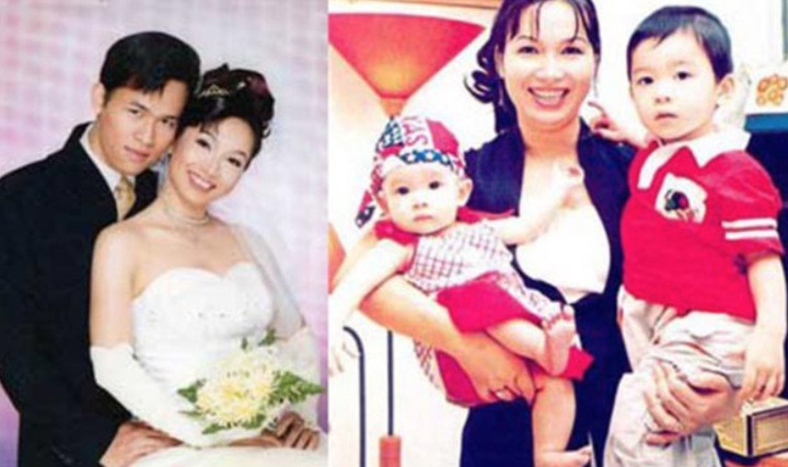 Hình ảnh hiếm hoi của Bùi Bích Phương và chồng con.