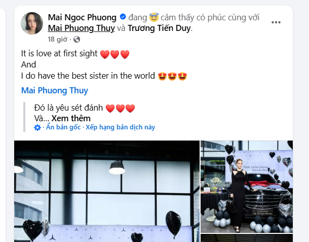 Em gái Mai Phương Thúy tậu siêu xe cực khủng khẳng định độ giàu có không phải dạng vừa