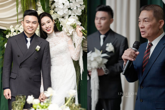 Bố chồng chủ tịch tập đoàn nghìn tỷ của Đỗ Thị Hà gây sốt với bài phát biểu trong lễ đón dâu