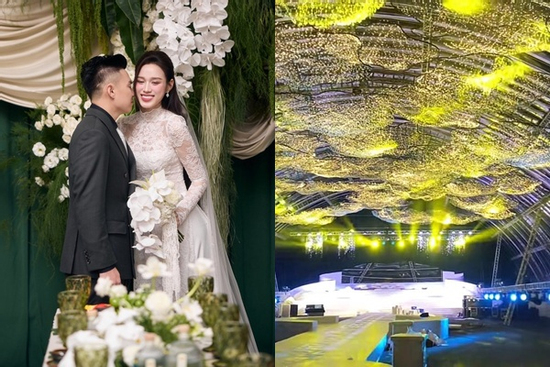 Cận cảnh bên trong rạp cưới như vườn cổ tích của Hoa hậu Đỗ Thị Hà và chồng đại gia