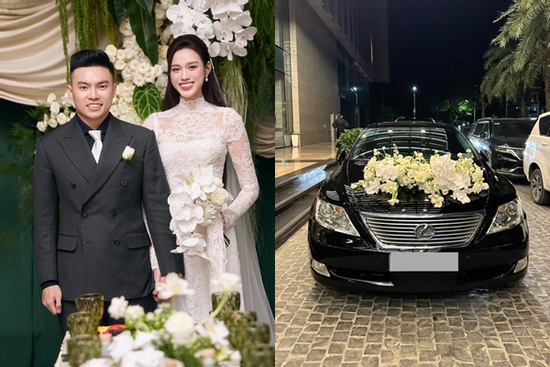Choáng xe dâu bạc tỷ toàn biển số độc trong đám cưới Đỗ Hà và doanh nhân Viết Vương