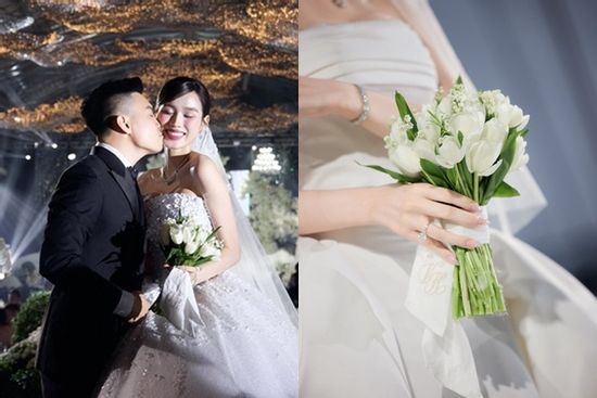 Bóc giá bó hoa cưới xa xỉ của Hoa hậu Đỗ Thị Hà