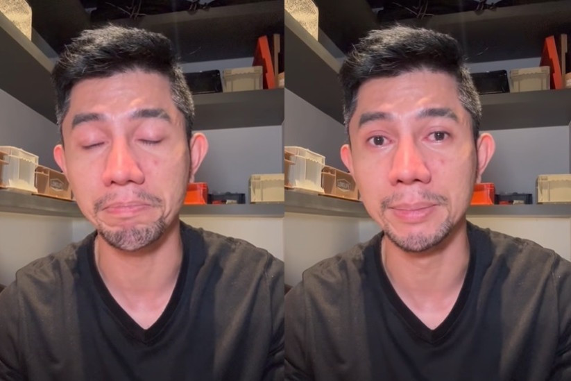 Lan truyền hình ảnh Lương Bằng quang ngồi thẫn thờ ở vỉa hè trước khi bị bắt