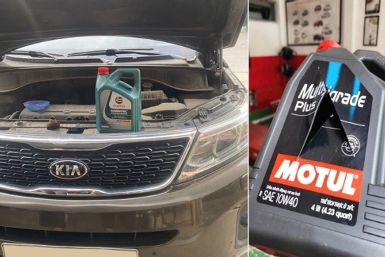 Lên mạng mua dầu nhớt 'nhập khẩu chính hãng giá siêu tốt', chủ xe KIA khóc ròng