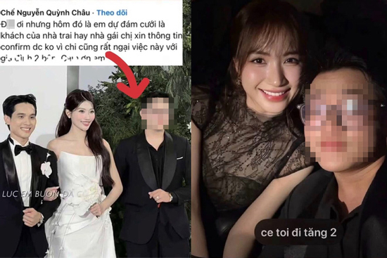 Phản ứng sốc của thanh niên khi bị 'tóm' trà trộn vào hôn lễ Á hậu Quỳnh Châu để 'phông bạt'