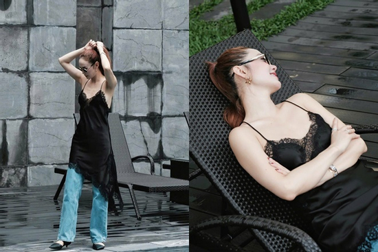 Minh Hằng bị chê luộm thuộm với mốt mặc váy ngủ ra đường