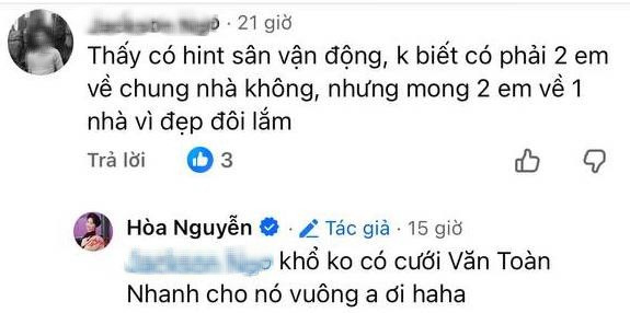 Phản ứng bất lực của Hòa Minzy khi bị cả cõi mạng nghi sắp đám cưới Văn Toàn