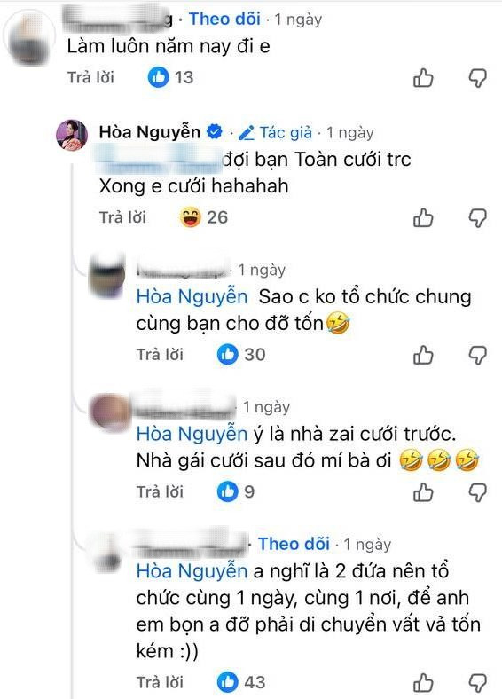 Phản ứng bất lực của Hòa Minzy khi bị cả cõi mạng nghi sắp đám cưới Văn Toàn