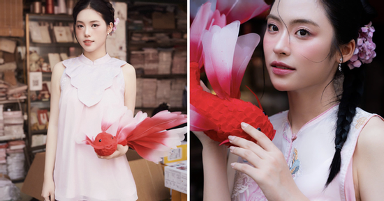 2 Á hậu Việt Nam rạng rỡ trên phố cổ Hà Nội nhân dịp Trung thu