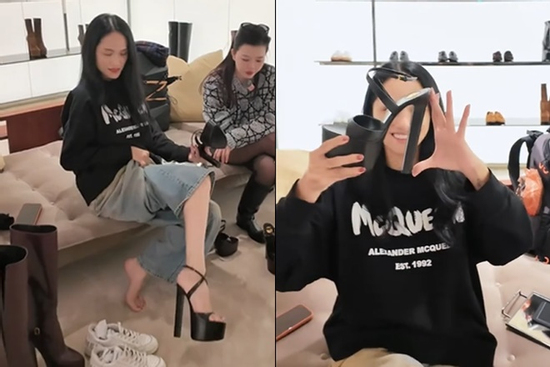 Hương Giang khoe đôi 'cà kheo' cao hú hồn mang đi chặt chém tại Miss Universe