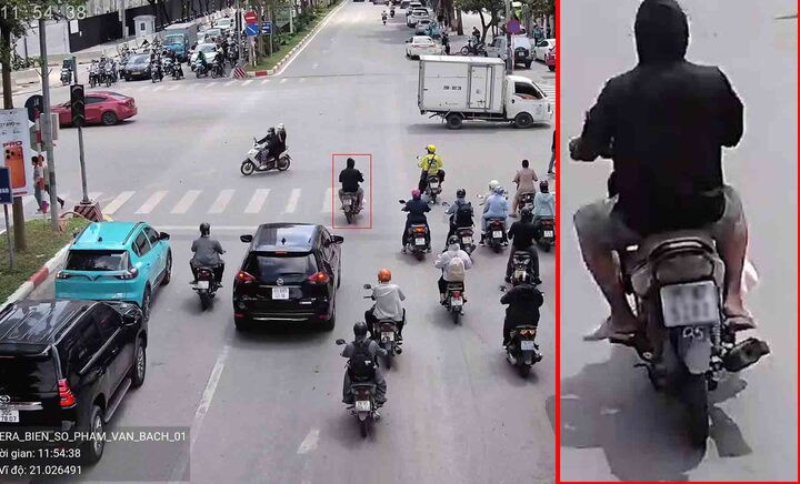 Camera AI dễ dàng nhận diện nhiều trường hợp vi phạm cùng lúc. (Ảnh: Cục CSGT)