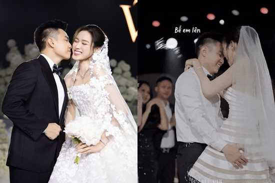 Lộ khoảnh khắc Đỗ Thị Hà 'nhắc bài' chồng doanh nhân cực đáng yêu trên sân khấu