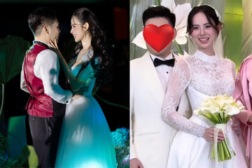 Ảnh hiếm lộ rõ diện mạo chồng thiếu gia của Hương Liên trong siêu đám cưới