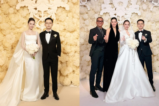 Á hậu đình đám Vbiz thay 2 bộ váy cưới cao cấp nhìn là toát ra 'mùi tiền'