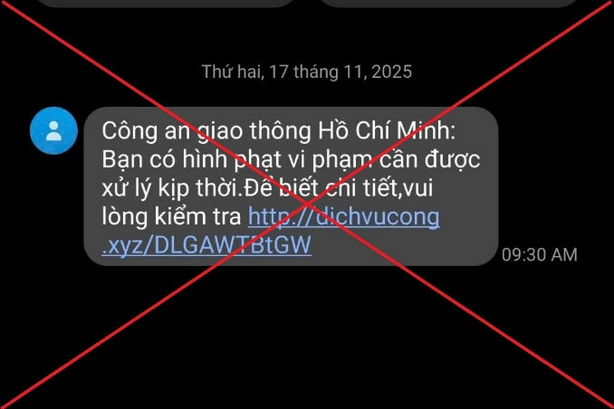 Cảnh báo tin nhắn lừa đảo thông báo “phạt nguội” của Cảnh sát giao thông- Ảnh 1.