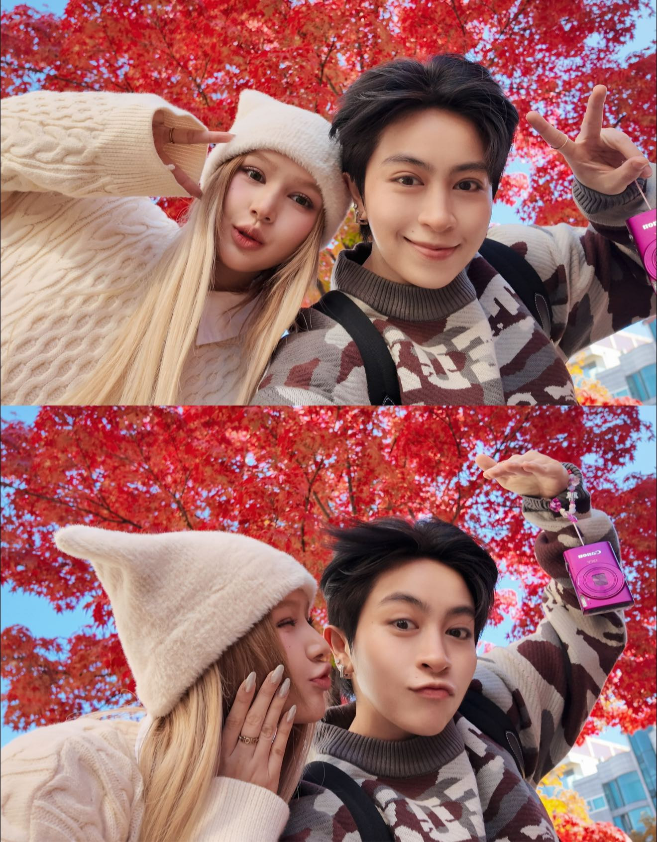 Khoảnh khắc ngọt ngào của Xoài Non và Gil Lê trong chuyến du lịch Hàn Quốc