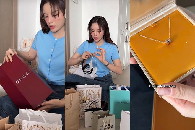 Kỳ Duyên đập hộp quà sinh nhật tuổi 29 gây trầm