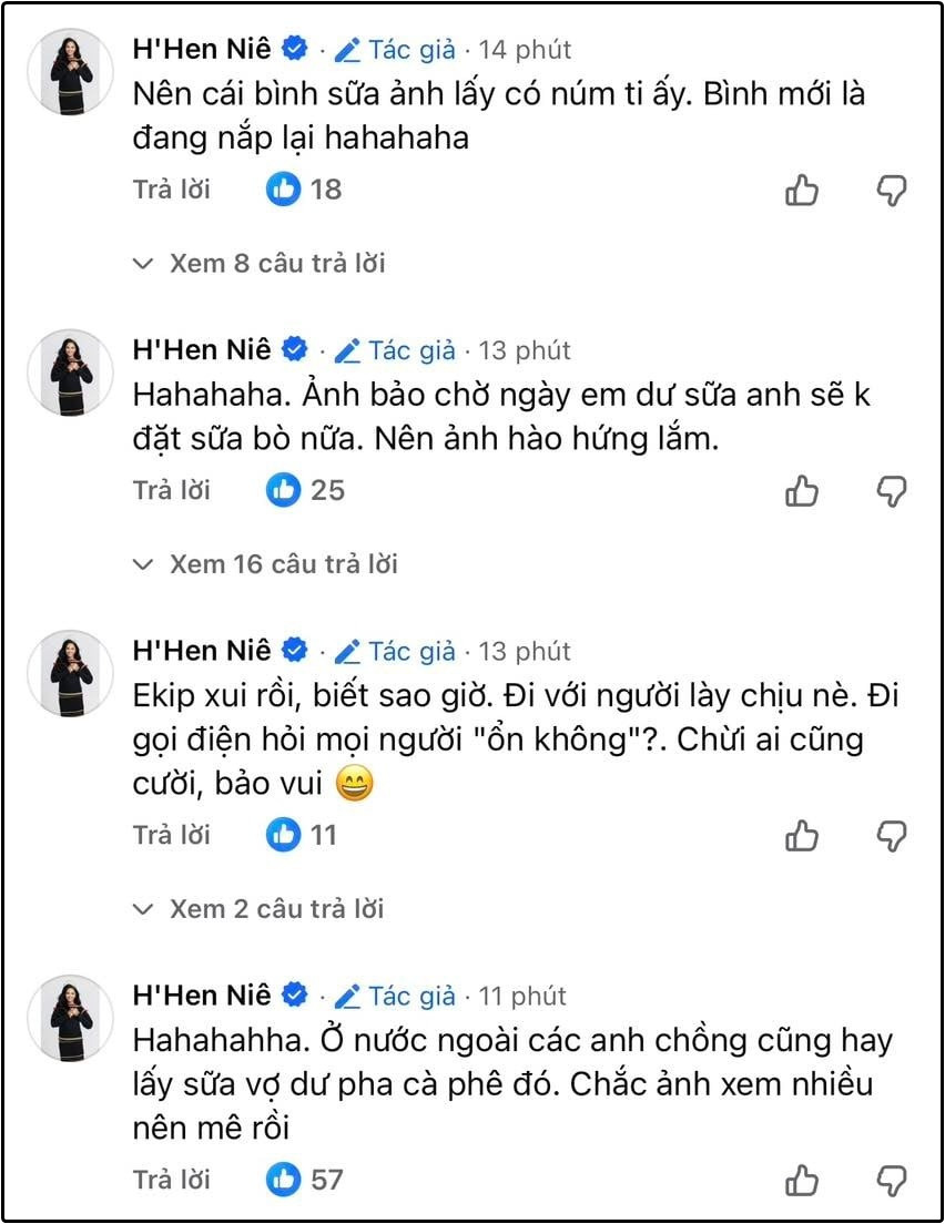 HHen Niê và ông xã nói gì sau hành động lấy sữa mẹ pha cà phê cho bạn bè uống