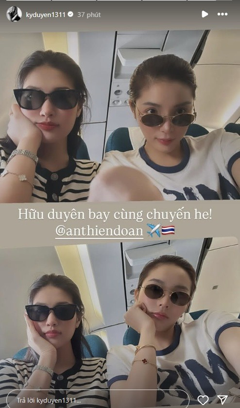 Hoa hậu Kỳ Duyên công khai gọi Đoàn Thiên Ân là vợ