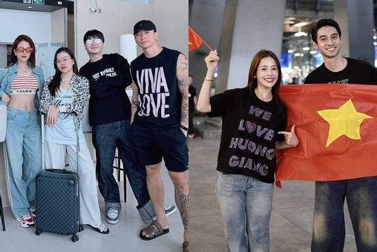 Diệp Lâm Anh và dàn sao đình đám Vbiz 'đổ bộ' Thái Lan cổ vũ Hương Giang chung kết Miss Universe