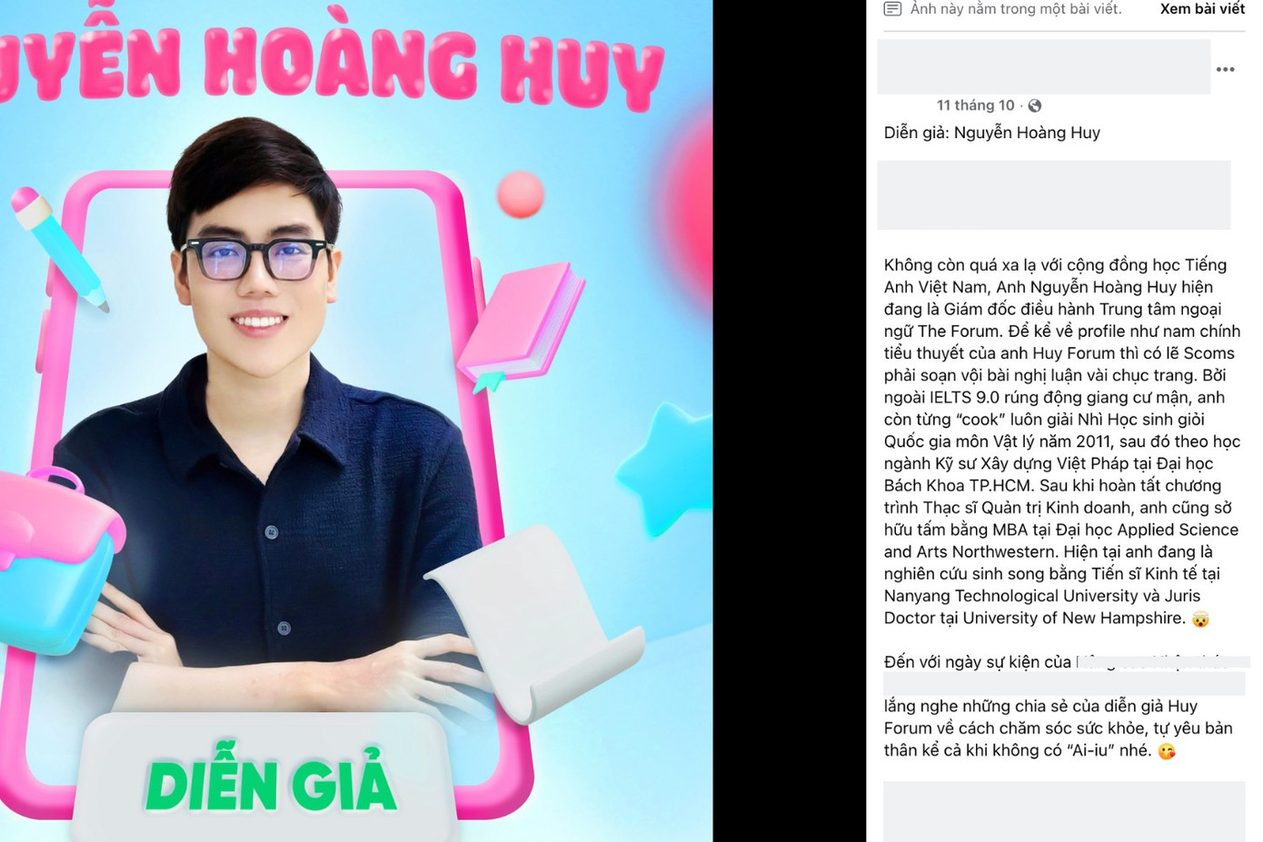 Bằng cấp và học thuật của Huy Forum