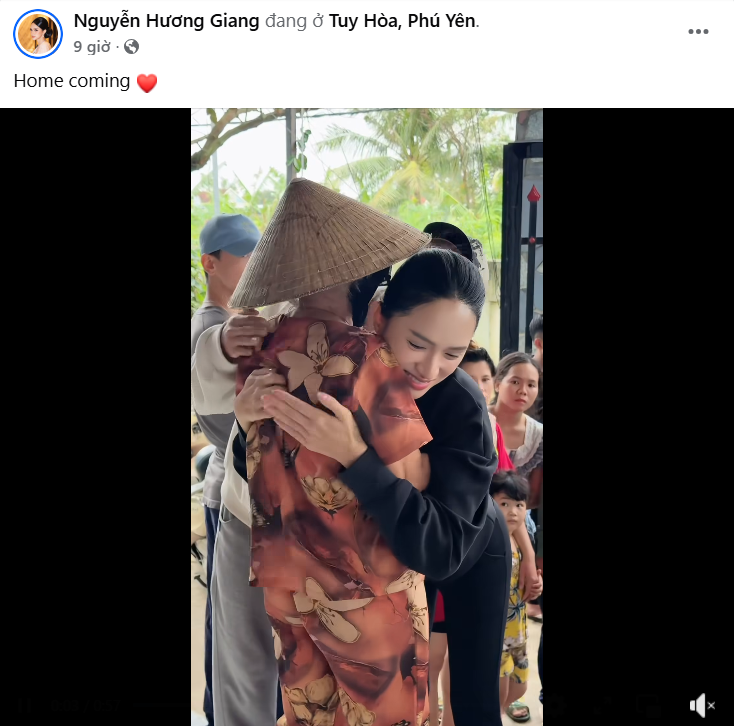 Vừa thi xong Hoa hậu Hương Giang lập tức đến Phú Yên làm từ thiện