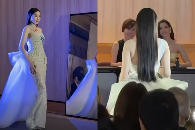 Hoa hậu Kiều Duy diễn Bán kết Miss International phản ứng Thanh Thủy và dàn BGK gây chú ý