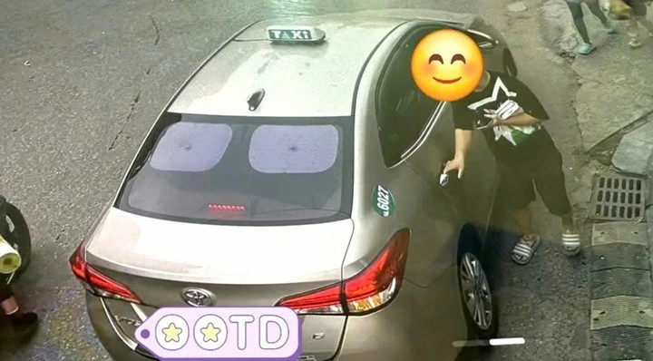 Hình ảnh camera ghi lại K. bỏ nhà và làm theo chỉ dẫn của các đối tượng lừa đảo