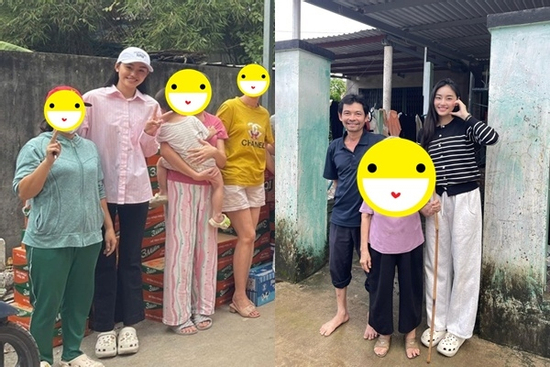 Hoa hậu Yến Nhi cập nhật hình ảnh an toàn bên người thân sau khi cầu cứu vì lũ dữ