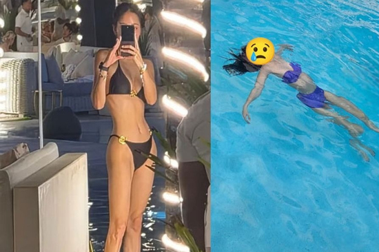 Phát hoảng ca sĩ đình đám diện bikini, khoe thân hình mỏng như tờ giấy