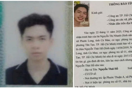 Người mẹ lo lắng tìm con trai 16 tuổi mất tích, hé lộ cuộc gọi cuối qua Zalo: Thái độ bất thường và không gian xung quanh tối đen