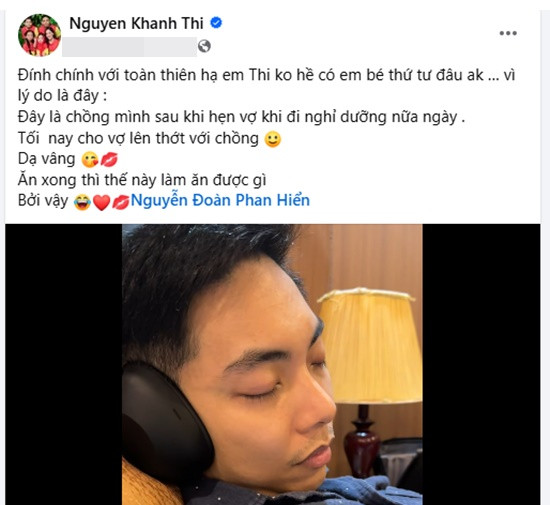 Khánh Thi lên tiếng chuyện có bầu lần 4 với Phan Hiển