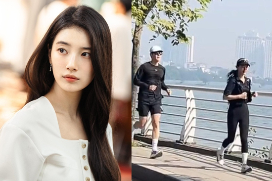 Bắt gặp Suzy và Kim Seon Ho chạy bộ ở Hồ Tây, Hà Nội