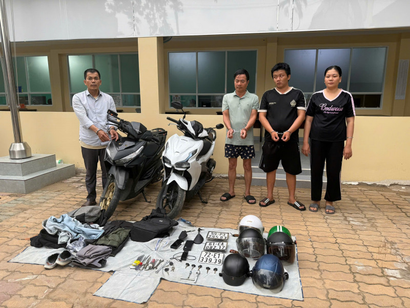 Triệt phá nhóm đối tượng trộm cắp và tiêu thụ xe máy liên tỉnh - Ảnh 1.